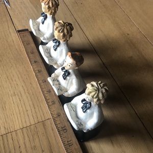 Vintage Christmas carolers made in plaster and painted